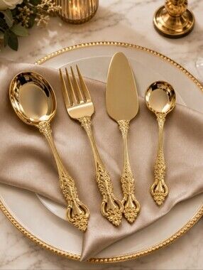 Vintage Royal Sealy Gold‑Plated Hostess Set (1960s–1970s) – New in Box